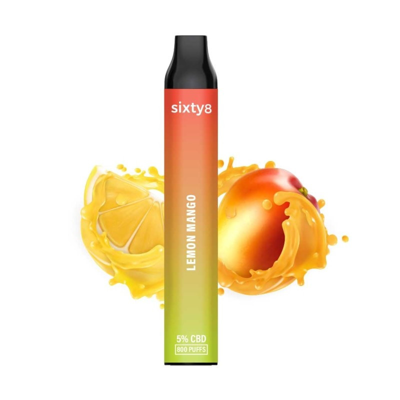 Puff pen CBD (5 %) Lemon Mango de la Sixty8 Romania Puff pen CBD (5 %) Lemon Mango de la Sixty8 Romania